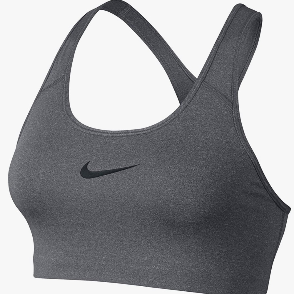 Woman’s Nike Dry fit sports bra in dark grey